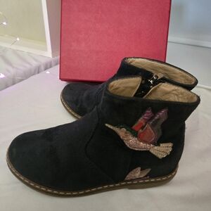 Sophia Webster Kids Black Ankle Boots Booties Humming Bird US 9-9.5 (26 EUR)